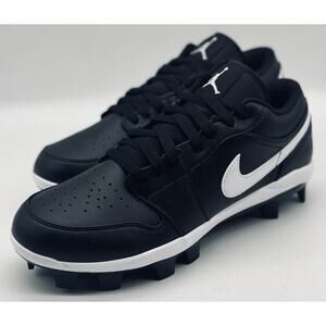 NEW Nike Air Jordan 1 Retro MCS Low Black White Cleats CJ8524-001 Men’s Sz Multi